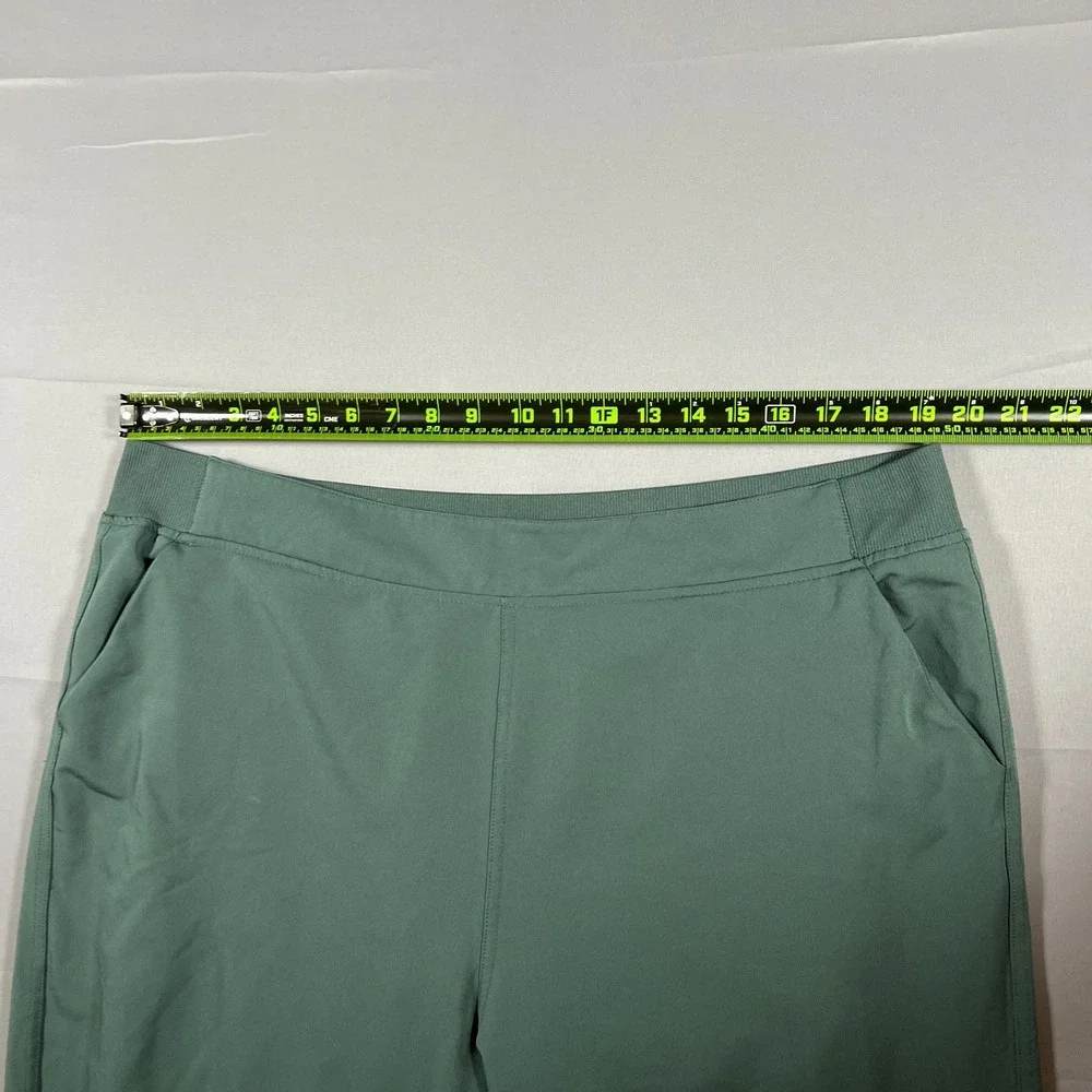 32 Degrees Cool Cropped Pants Womens 2XL Sage Green Stretch High Waisted Pull On